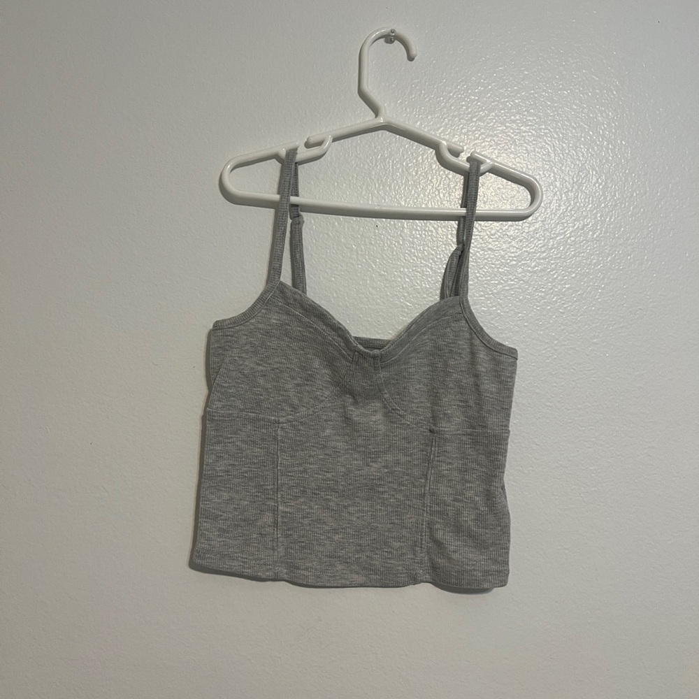 Forever 21 Gray Sleeveless Crop Camisole